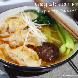 Easy Sichuan Noodle Soup with Dumplings (En/ไทย)
